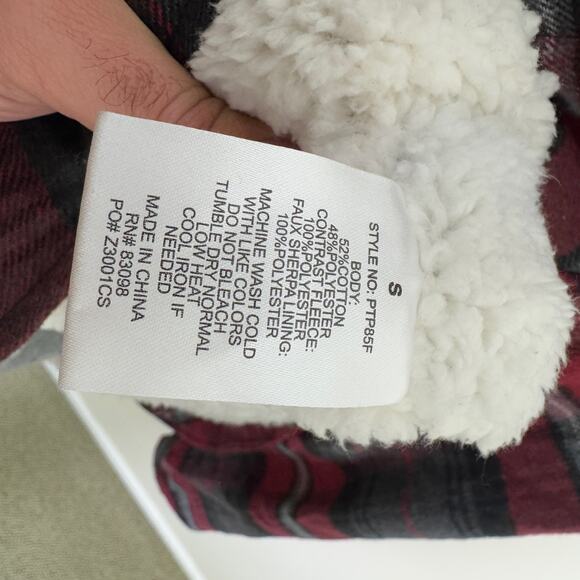 Ci Sono Plaid Button Up Zip Hooded Flannel Jacket US Women's S - Picture 4 of 6